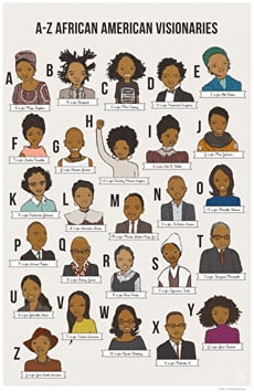A-Z African American Visionaries Poster