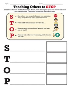 Teaching Others to STOP