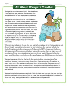 All About Wangari Maathai