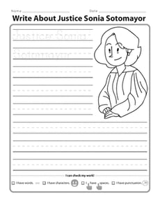 Write About Sonia Sotomayor