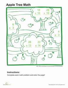 Multiplication Coloring Page 2