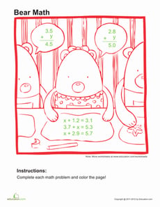 Algebra Coloring Page #4