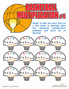 Basketball Multiplication #5