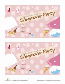Sleepover Invitations