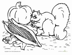 Fall Feast Coloring Page