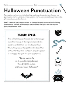 Halloween Punctuation