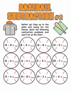 Baseball Subtraction #2