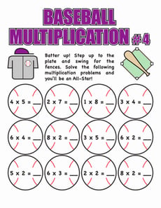 Baseball Multiplication #4