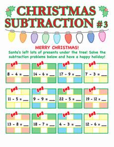 Christmas Subtraction #3