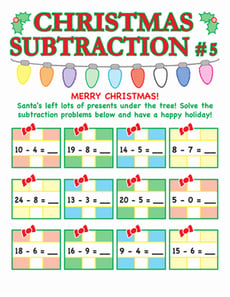 Christmas Subtraction #5