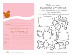 Sleepover Invitations #2