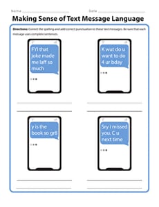 Making Sense of Text Message Language