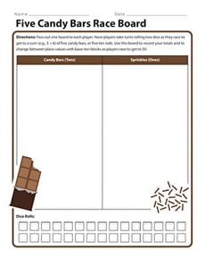 Five Candy Bars Race Board