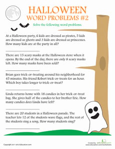 Halloween Word Problems #2