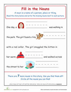 Noun Practice: Finding a Kitten