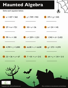 Halloween Algebra