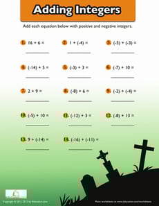 Adding Negative Numbers