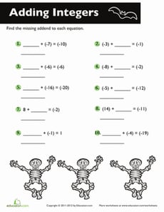 Adding Positive and Negative Numbers #3
