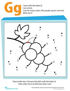 Alphabet Dot-to-Dot: G