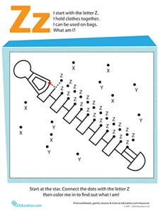Alphabet Dot-to-Dot: Z