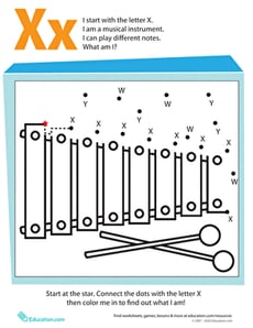 Alphabet Dot-to-Dot: X
