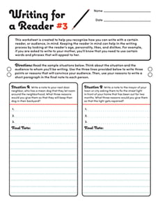 Writing for a Reader #3