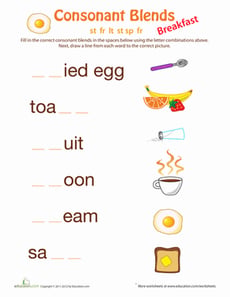 Breakfast Consonant Blends