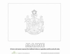 Maine State Flag