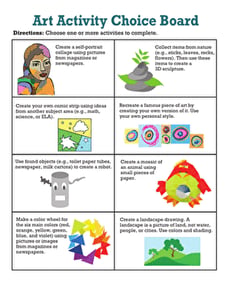 Art Activity Choice Board