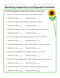 Identifying Independent and Dependent Variables