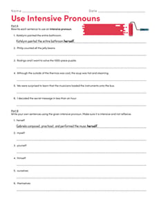 Use Intensive Pronouns