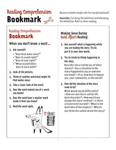 Reading Comprehension Bookmark