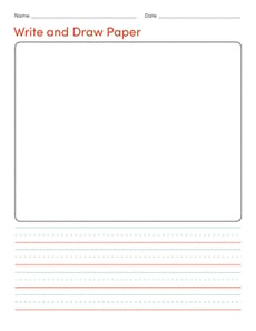 Write and Draw Paper: 8.5" x 11"