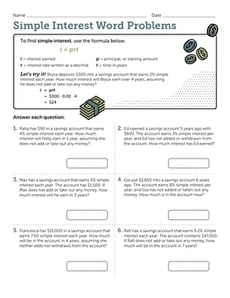 Simple Interest Word Problems