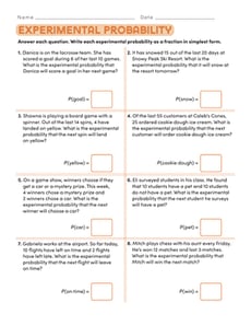 Experimental Probability