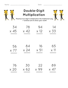 Double-Digit Multiplication