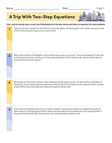 A Trip With Two-Step Equations