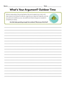 What’s Your Argument? Outdoor Time