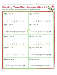 Solving Two-Step Inequalities #1