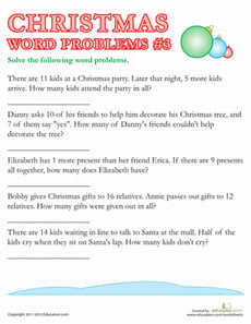 Christmas Word Problems #3