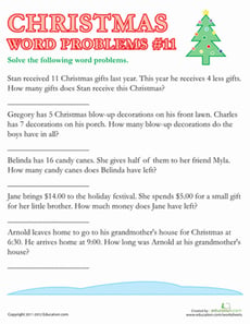 Christmas Word Problems #11