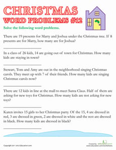 Christmas Word Problems #12