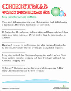 Christmas Word Problems #13