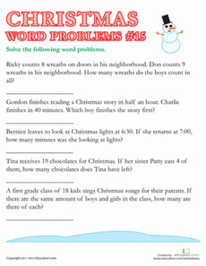 Christmas Word Problems #15