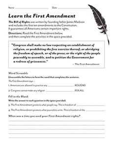 Learn the First Amendment