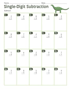Single-Digit Subtraction