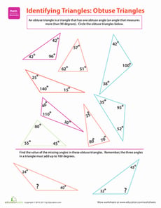 Obtuse Triangles: Identifying Triangles