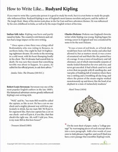 How to Write Like Rudyard Kipling