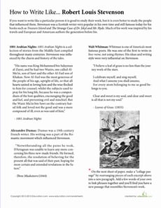 How to Write Like Robert Louis Stevenson
