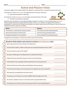 Active and Passive Voice